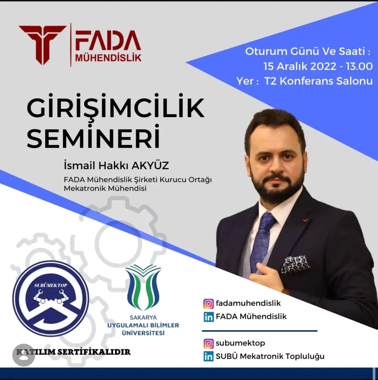 Girişimcilik Semineri etkinlik afişi