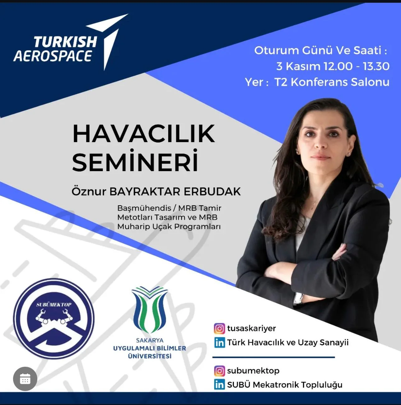 Havacılık Semineri etkinlik afişi